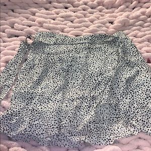 Dalmatian print skirt and tie
